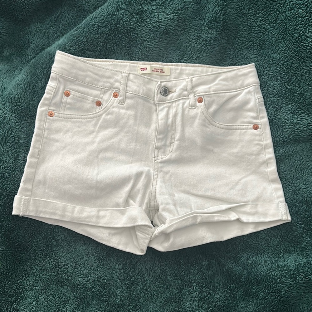Girls Levi high rise shorty shorts